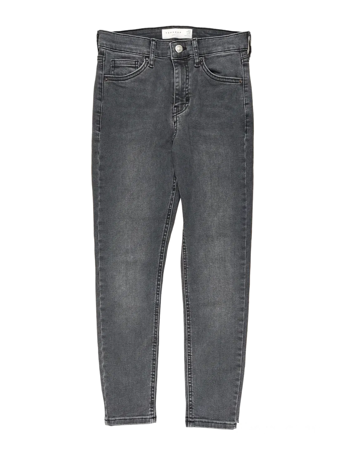Topshop Mädchen Jeans, anthrazit - Gr. XS - Bild 1