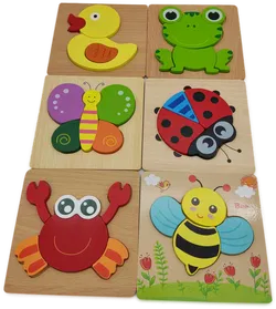 OleOletOy Holzpuzzle Set (6 Stück) - Bild 2