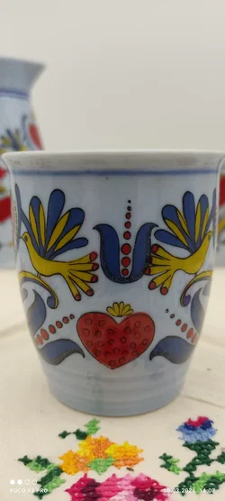 Lilien Porzellan Krug & 2 Becher Set | Einmaliges Unikat - Bild 6