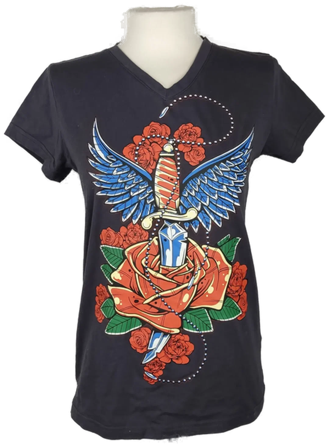 Rock Rebel Damen T-Shirt XS Baumwolle Bedruckt | Wie Neu - Bild 1