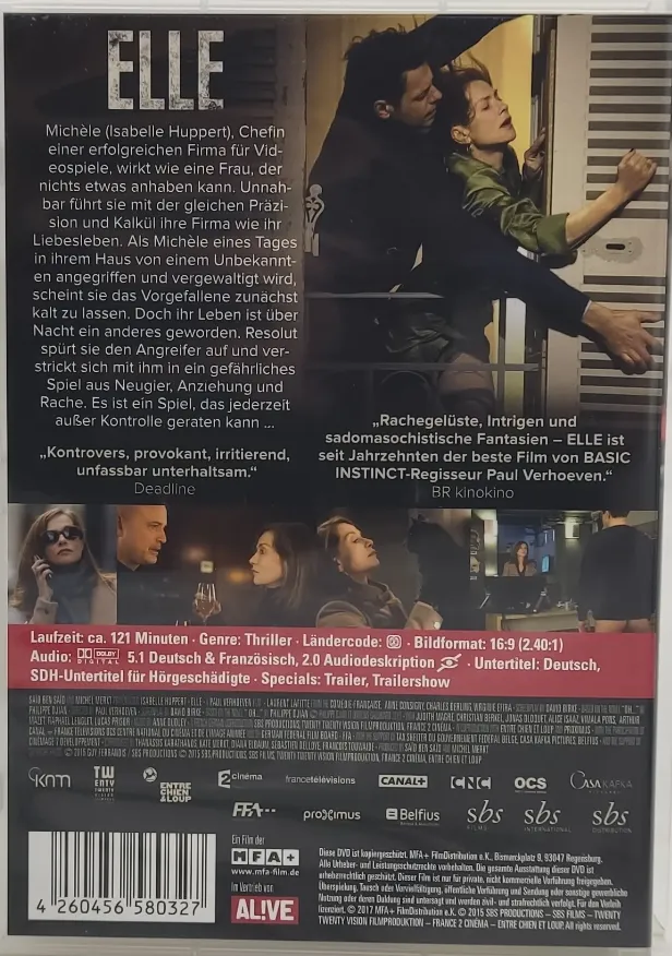 DVD "ELLE" mit Isabelle Huppert ein Film von Paul Verhoeven – Bild 2