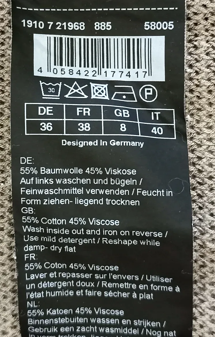 Hallhuber Donna Damen Strickjacke grau Gr. S – Bild 4