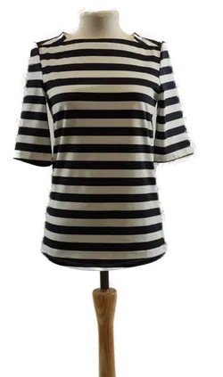 Christian Berg gestreiftes Damen T-Shirt, hochwertiges Polyester, Größe 34, Frühling - Bild 1