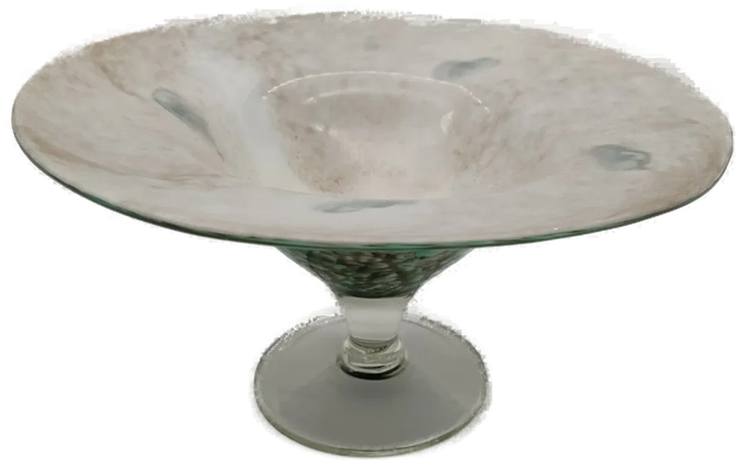 Vintage Dekoschale mit Standfüß emailliert - Bild 4