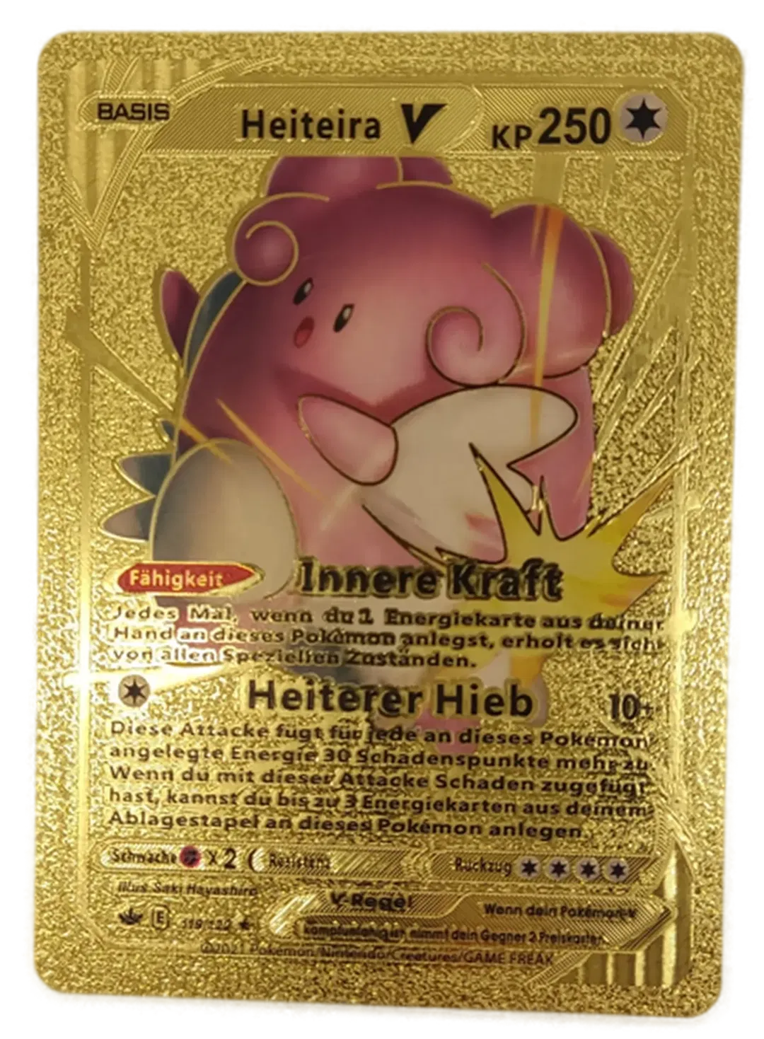  Pokémon Sammelkarte Goldfolie Heiteira BASIS - Bild 4