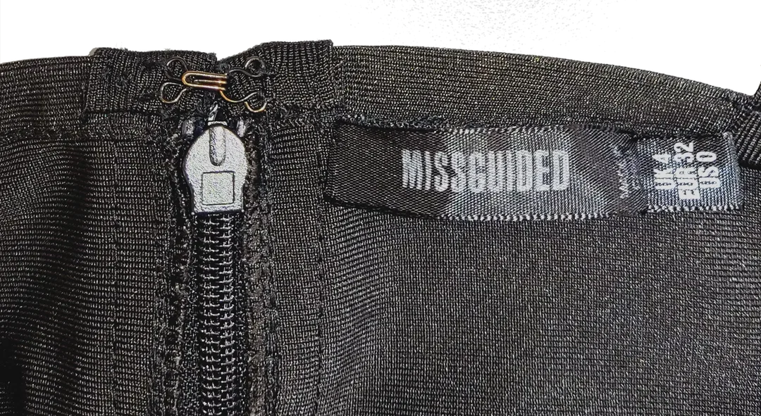 Missguided Damen Stretch-Minikleid schwarz Gr. XXS – Bild 3