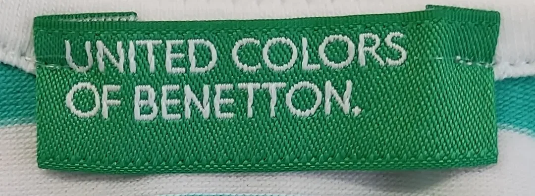 United Colors of Benetton Kindershirt türkis/weiß Gr. L/G – Bild 3