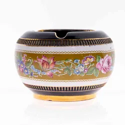 Il Verrocchio Florenz Vintage Aschenbecher mit floralem Muster - Bild 1