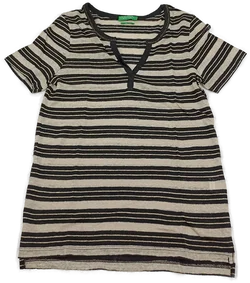 United Colors of Benetton Kindershirt schwarz/weiß Gr. XS/ECH - Bild 1