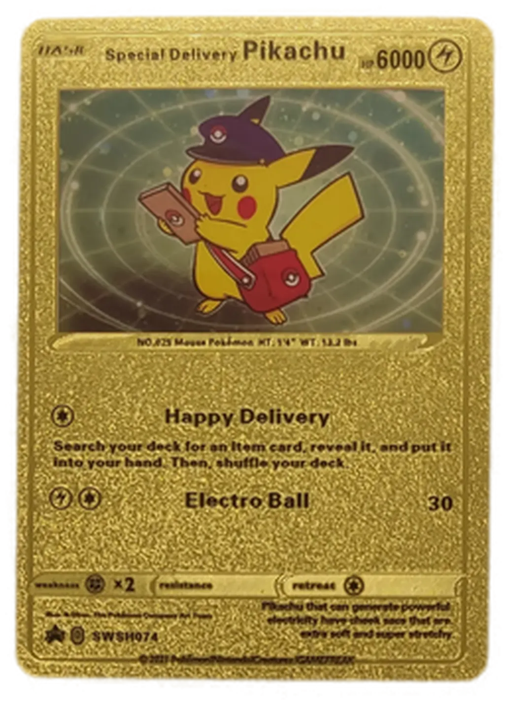 Pokémon Sammelkarte Goldfolie Special Delivery Pikachu BASIC  - Bild 1