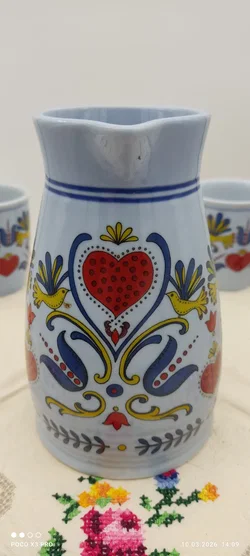 Lilien Porzellan Krug & 2 Becher Set | Einmaliges Unikat - Bild 9