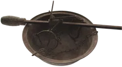 Antike Hängewaage mit Schale und Kettenaufhängung – vermutlich Markt- oder Verkaufswaage - Bild 2