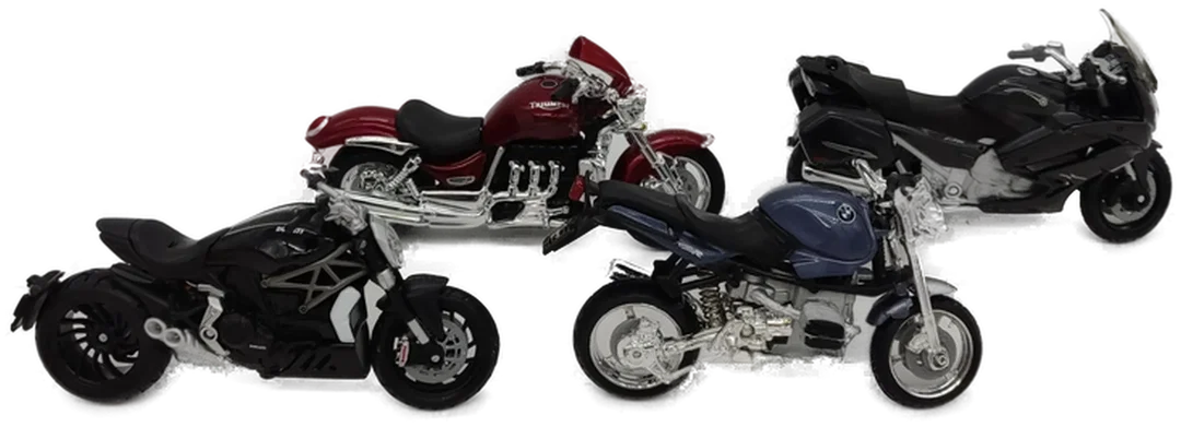 BURAGO Motorradmodelle 1:18 - 4 Stück - Bild 1