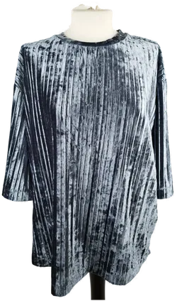 MANGO T-Shirt im schimmerndem Look - Gr. S  - Bild 1