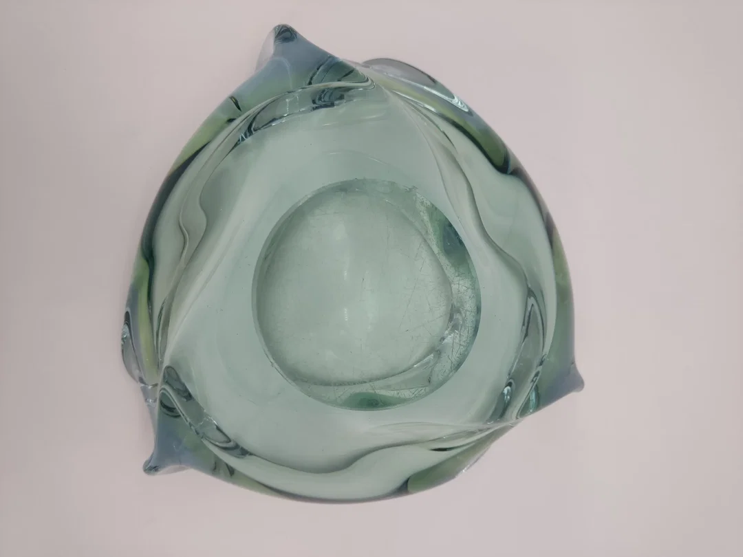 Mid-Century Glasschale grün-blau – Bild 4