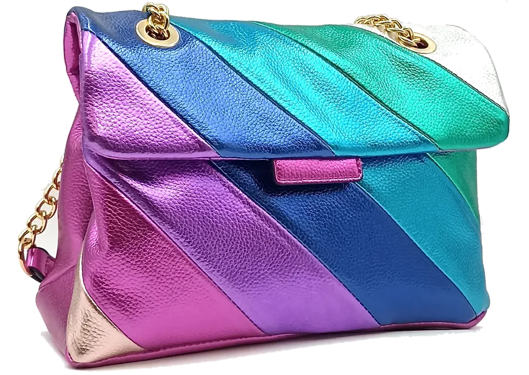 Metallic Regenbogentasche Damen  – Bild 1