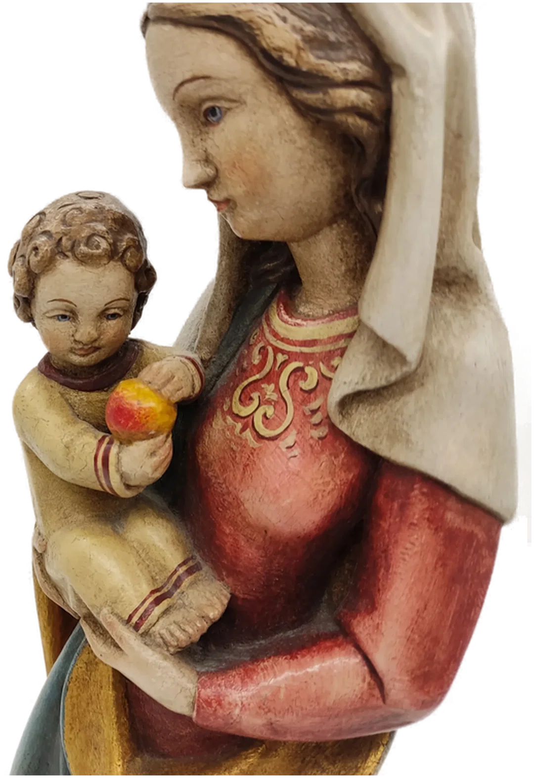 Skulptur Madonna mit Kind aus Holz ca. 40cm – Bild 4