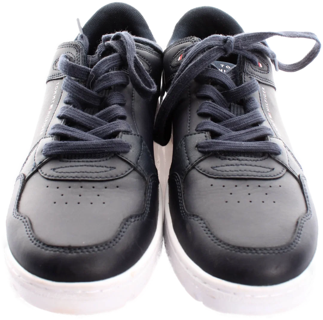 Tommy Hilfiger Sneaker Herren Gr. 41 – Schwarz – Leder – Weißer Absatz – Freizeit - Bild 4