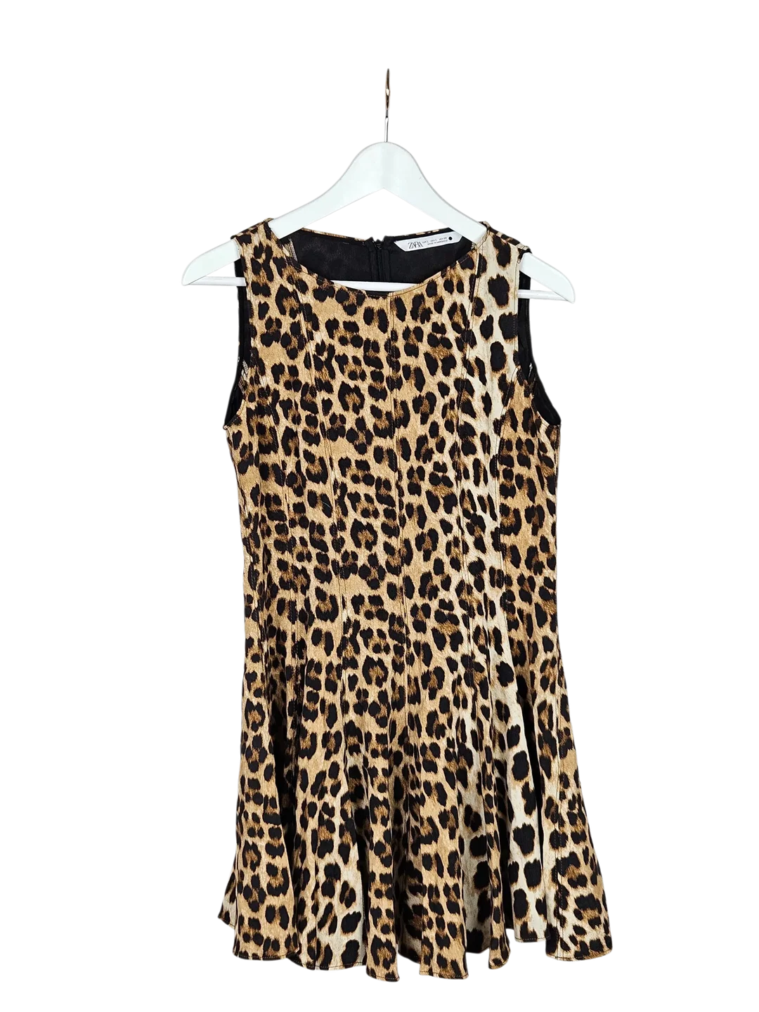 ZARA Damen Animal-Print Minikleid, braun - Gr. L - Bild 1