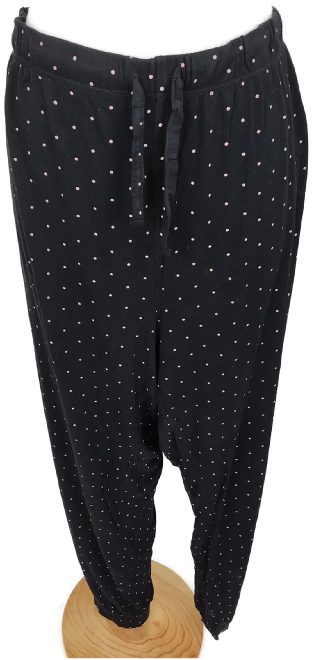 Pyjama "C&A", langarm mit Kragen, schwarz/gemustert mit Taschen, Größe XXL – Bild 5