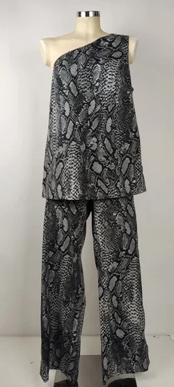 Zweiteiler Asymmetrisch Schlangenmuster | Einmaliges Unikat - Bild 1