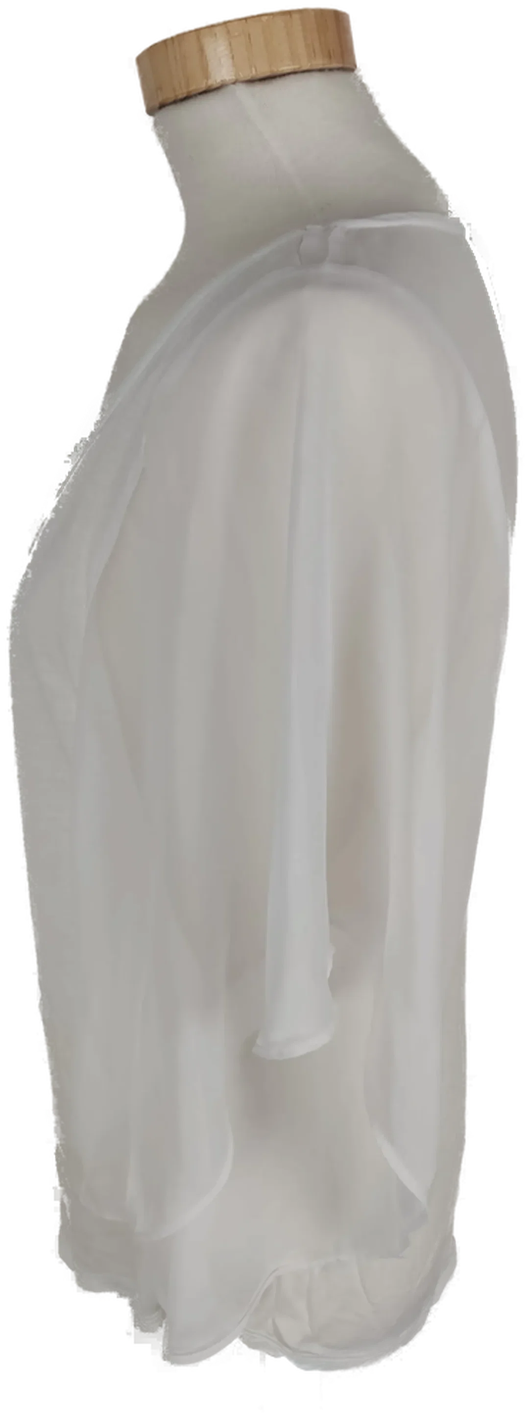 Bluse "H&M", kurzarm mit V_Ausschnitt, weiß, Größe S – Bild 2