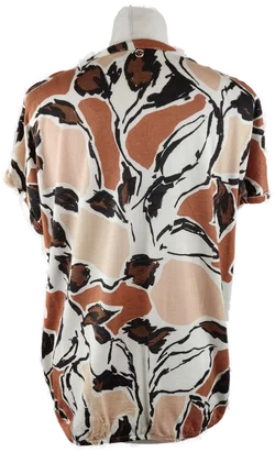 Bonita Hemdbluse L in Weiß-Beige-Braun | Casual-Vintage – Vorschau 3