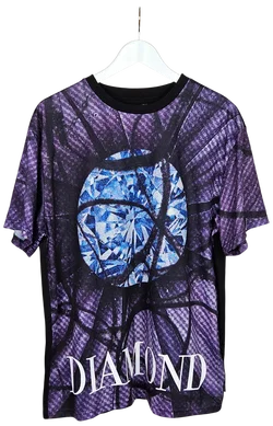 Diamond Supply Co. Herren T-Shirt, schwarz/violett - Gr. L