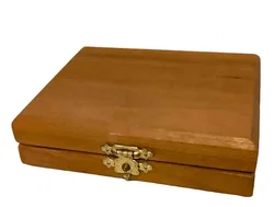 Taschensonnenuhr im Holzkästchen mit Kompass – 9 × 7,2 cm – Vorschau 2