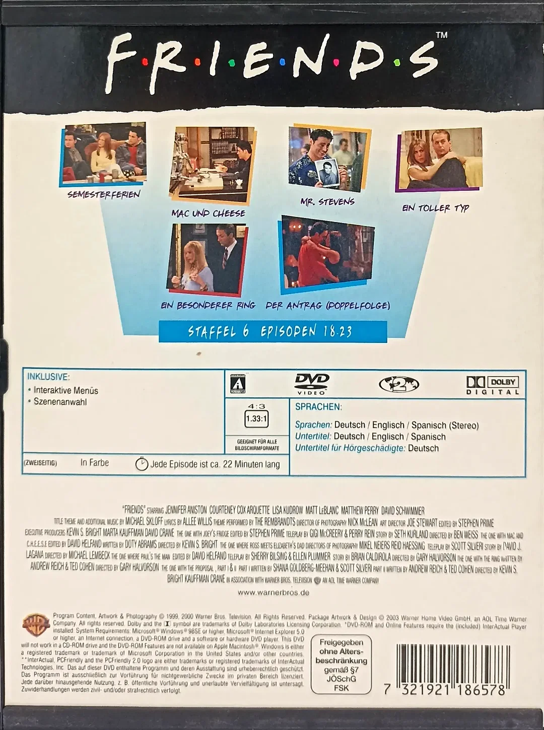 DVD "Friends - Staffel 6, Episoden 18-23" – Bild 2