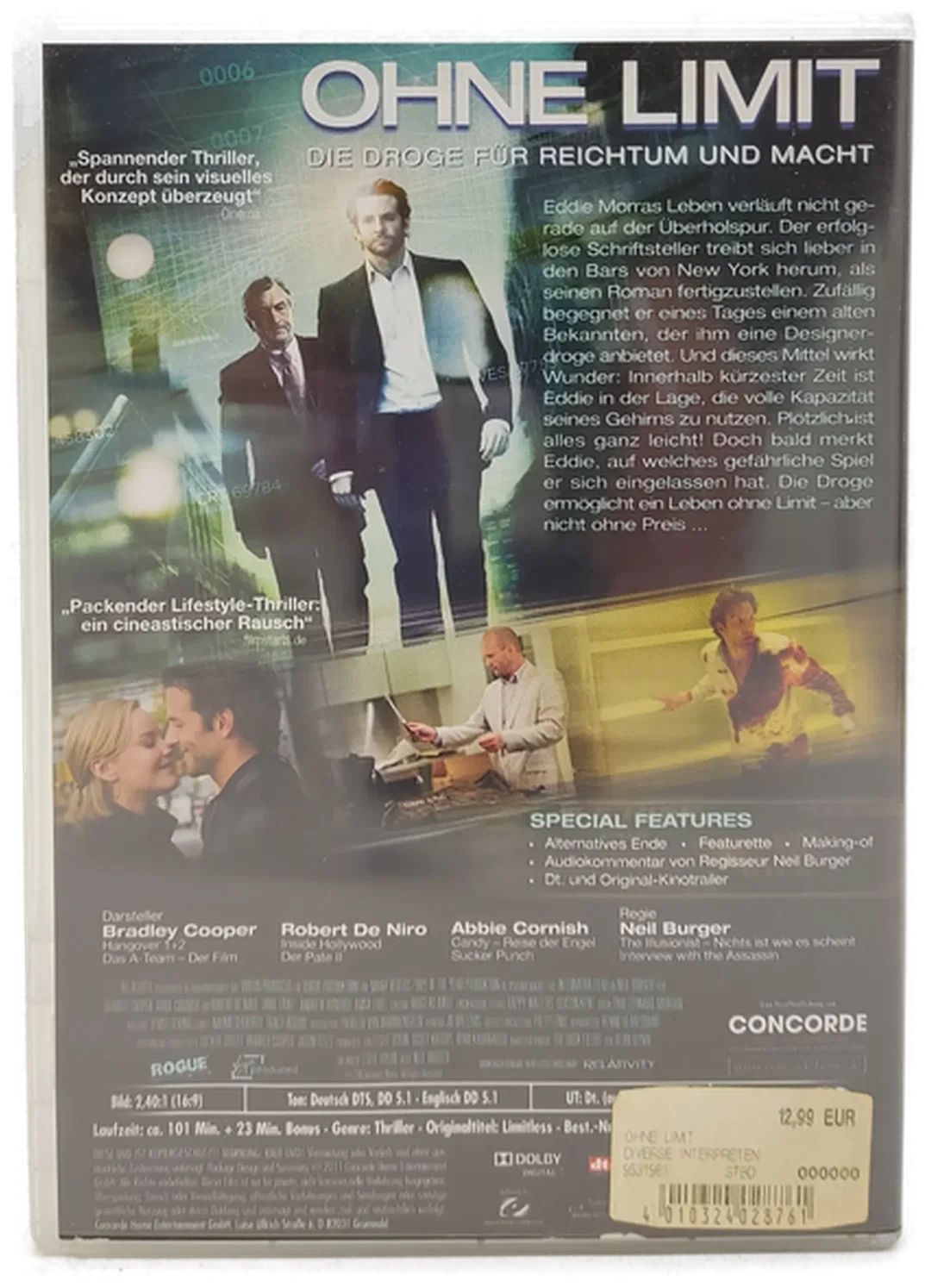 DVD "Ohne Limit - Die Droge für Reichtum und Macht" mit Bradley Cooper und Abbie Cornish – Bild 2