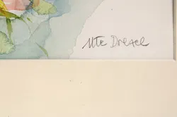 Bild Ute Dresel – Blumenstrauß, Original-Aquarell im Rahmen - Bild 2