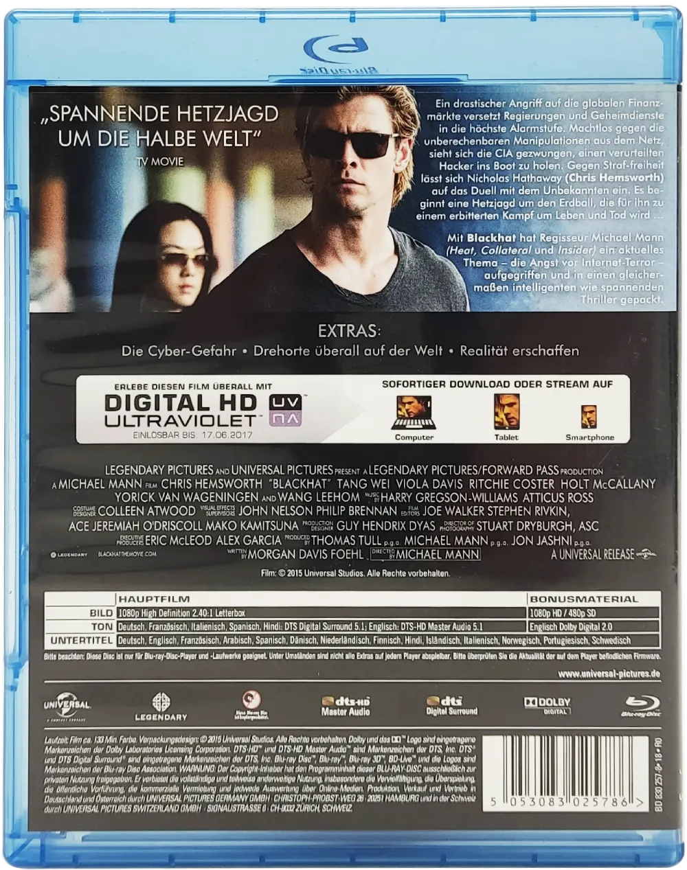 Blu-Ray "Blackhat - Wer kontrolliert das Web?" mit Tang Wei und Chris Hemsworth – Bild 2