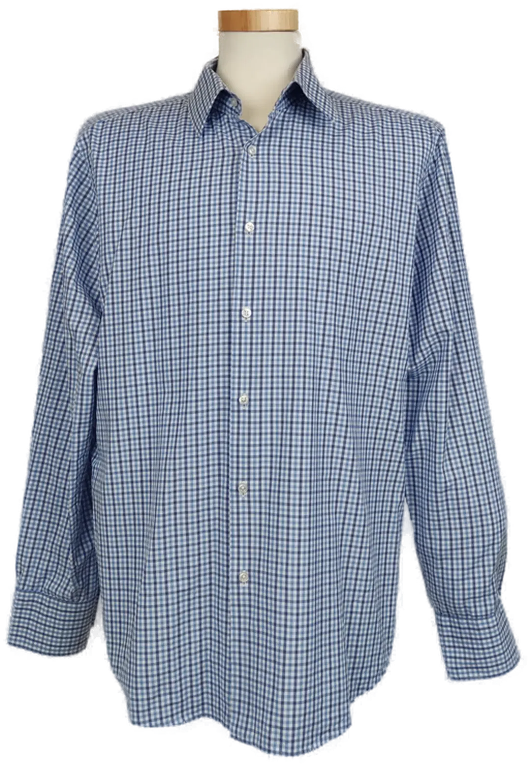 Hugo Boss Herren Hemd blau/weiß kariert Gr. 42 - Bild 4