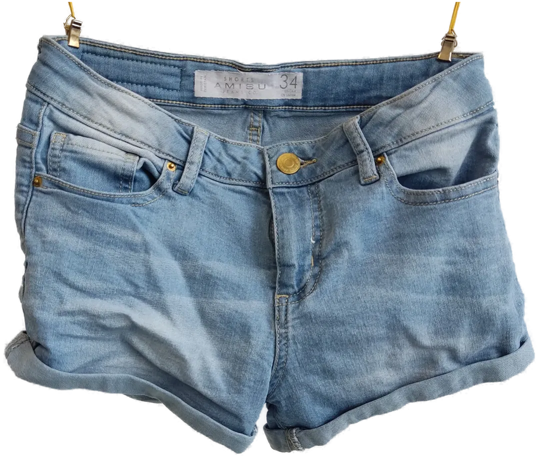 AMISU Damenshorts blau -  Gr. 34 - Bild 1