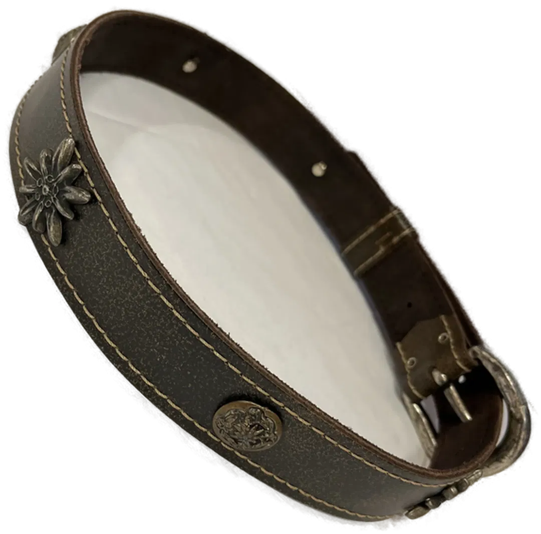Trachtengürtel Leder braun - Bild 1