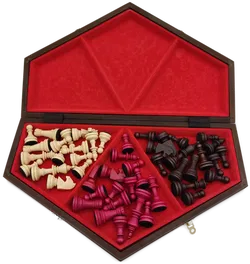 Schachspiel aus Holz für drei Spieler - Bild 3