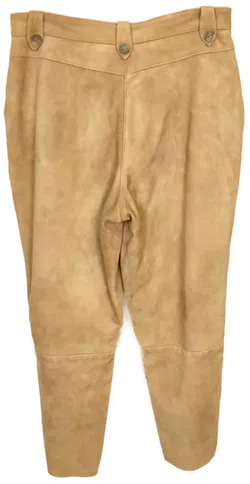 Meico Landhaus Look Herren Hose Rauleder beige Gr. 44 - Bild 2