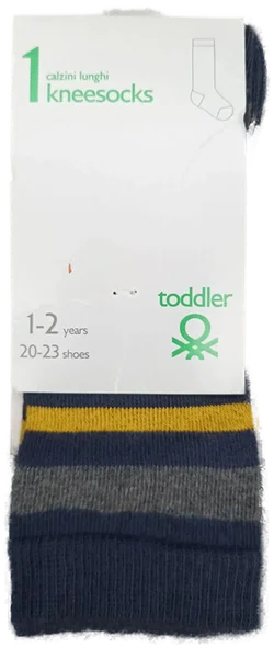 United Colors of Benetton Kindersocken gemustert Gr. Y1-2 - Bild 1