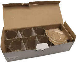 6 Stk. Kaffeeglas, Teeglas, Punschglas, mit Untersetzer, Weihnachten, Adventfeier - Bild 3