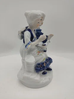 Porzellan Figur Rokoko Paar, Höhe 16 cm - Bild 4