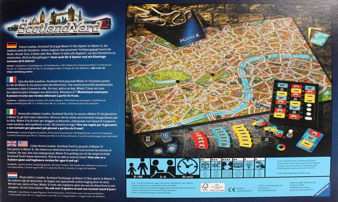 Ravensburger Scotland Yard Brettspiel – Die spannende Jagd nach Mister X – Bild 2