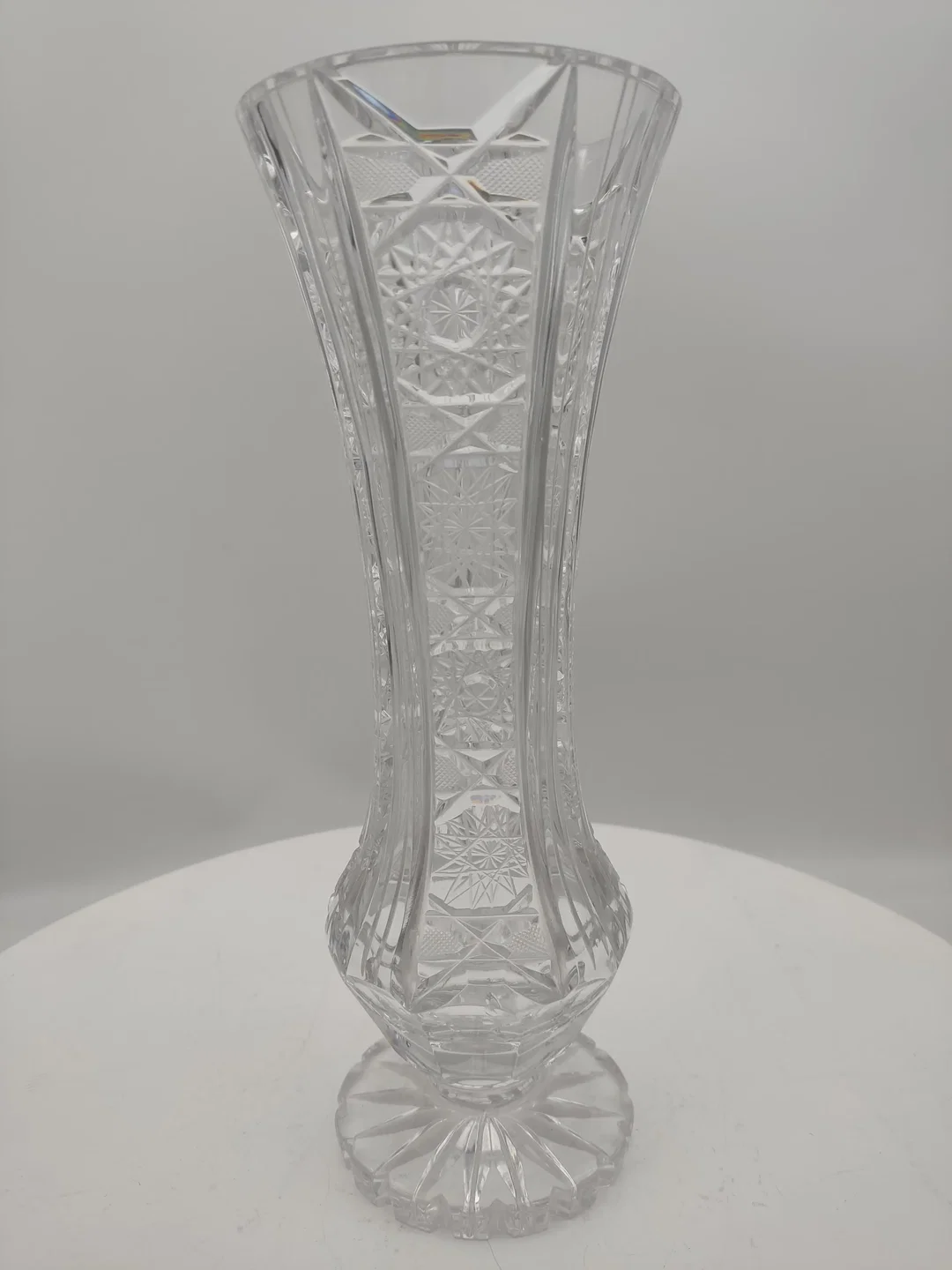 Kristallvase mit Schliffmuster | Tschechischer Vintage-Schatz - Bild 1
