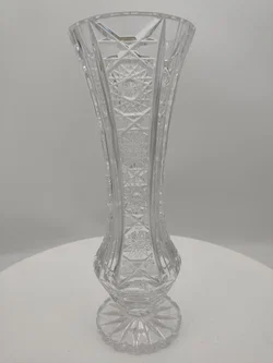 Kristallvase mit Schliffmuster | Tschechischer Vintage-Schatz - Bild 1