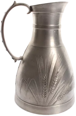 Zinn-Krug Marke GHC Austria mit 4 passenden Bechern – Ährenmotiv  - Bild 2