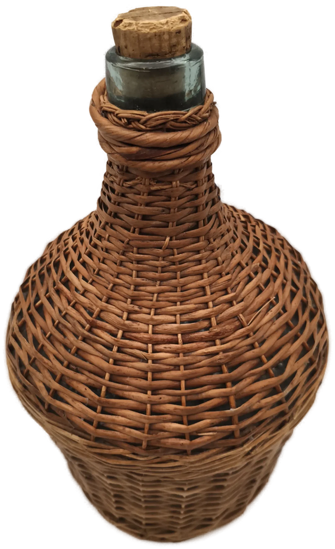 schöne Korbflasche, Vintage – Bild 3