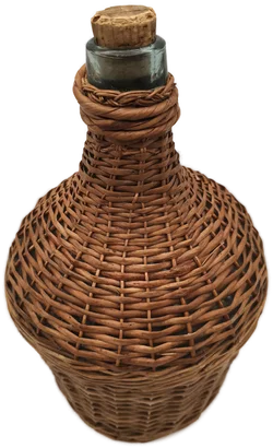 schöne Korbflasche, Vintage – Vorschau 3