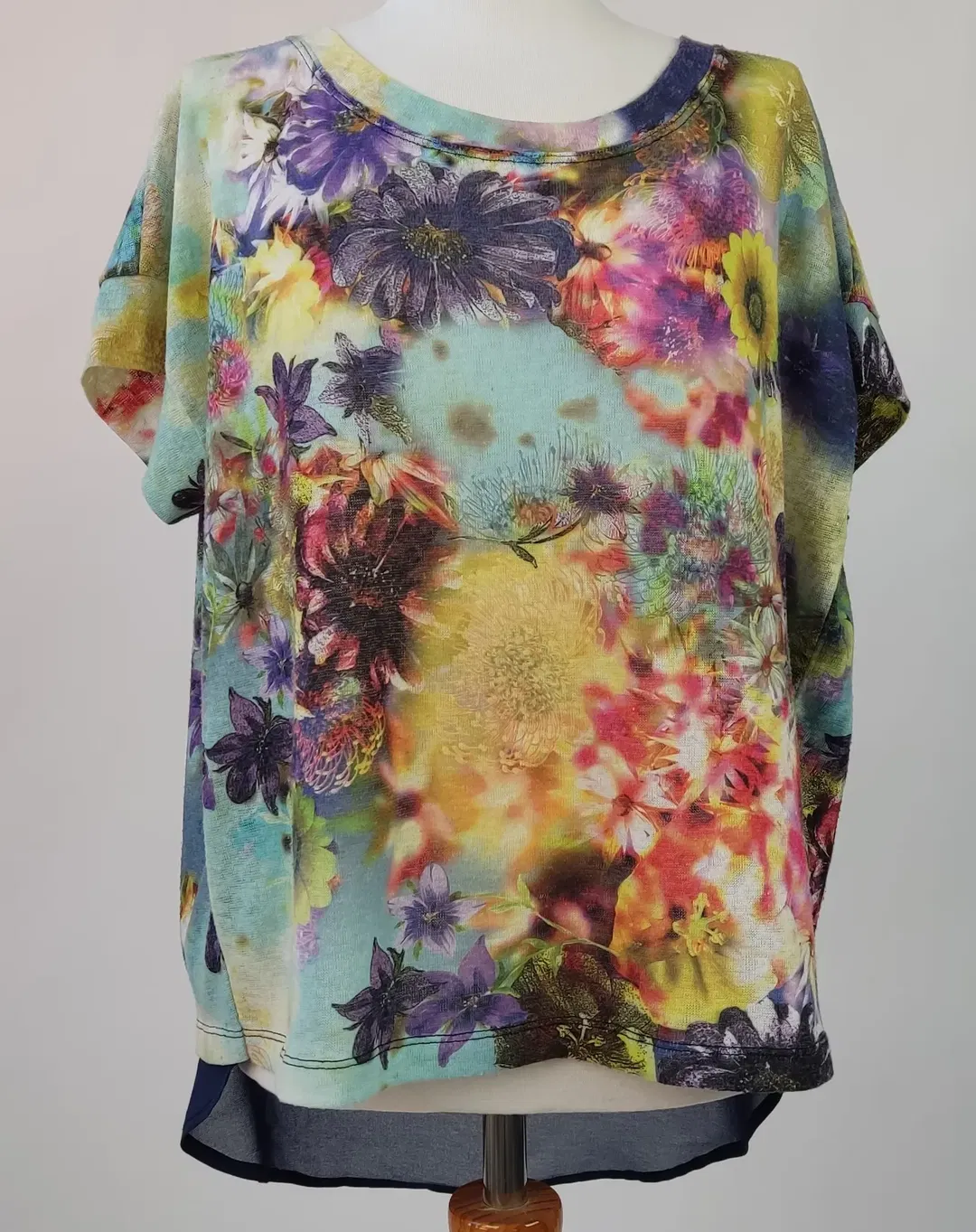 Fornarina Damen Bluse Blumen Muster mehrfärbig - Gr. M (165/88A) - Bild 1