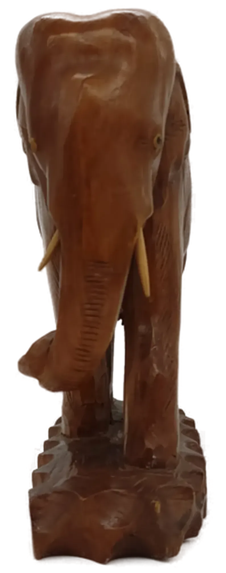 Geschnitzte Holzfigur "Elefant" in braun, Höhe 25cm – Bild 3