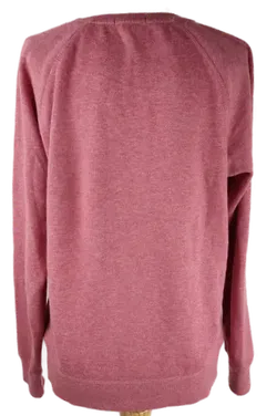 Pullover 'Amisu', langarm mit Rundhalsausschnitt, altrosa mit Aufdruck, Größe M - Bild 3